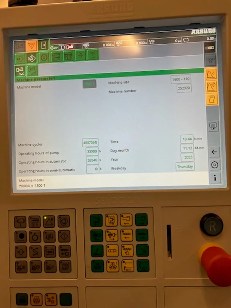 Used Arburg 1500T 1600-170 Injection Molding Machine For Sale