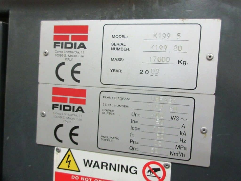 2003 Fidia K199 – photo 11 of 12