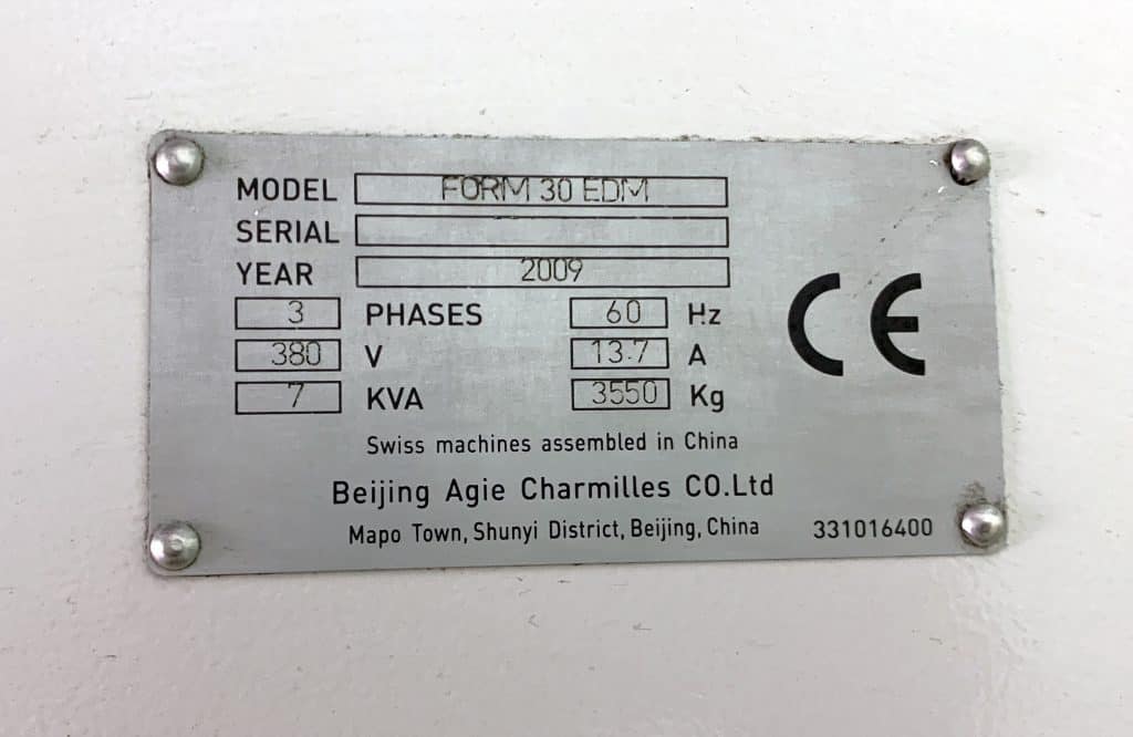 2009 AgieCharmilles FORM 30 – photo 7 of 7