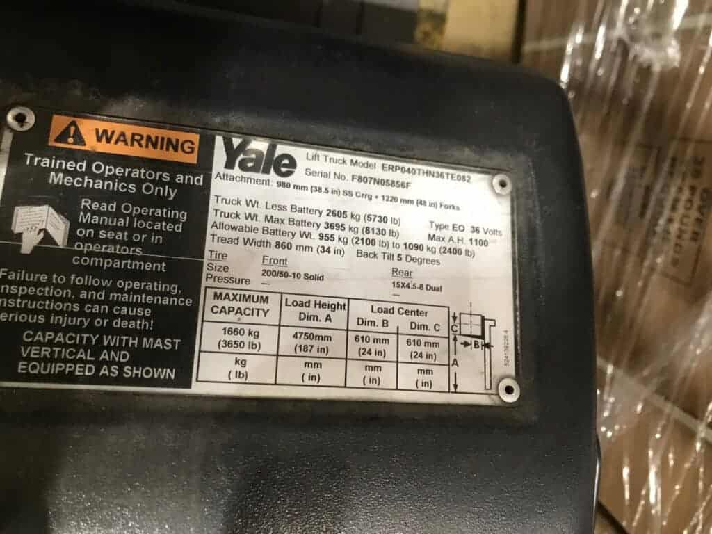 2008 Yale ERP040THN36TE082 – photo 2 of 2