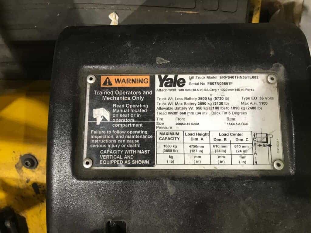 2008 Yale ERP040THN36TE082 – photo 3 of 3