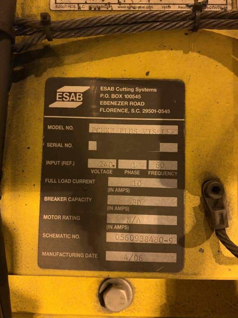 2006 Esab Piecemaker Plus