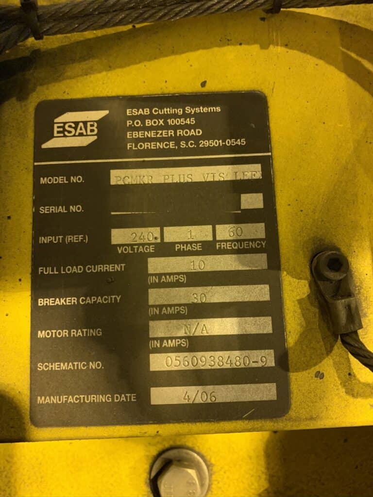 2006 Esab Piecemaker Plus