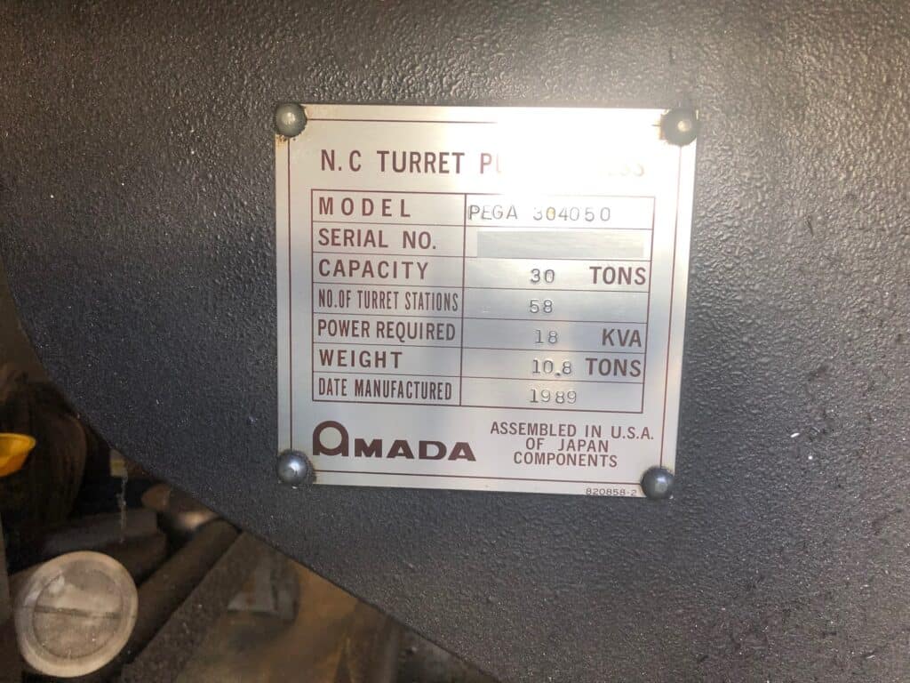 1989 Amada Pega 345