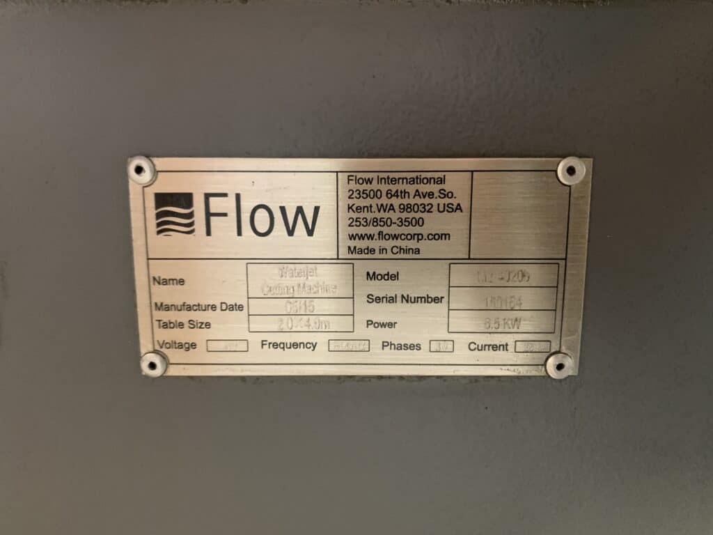2015 Flow Mach 2 4020B