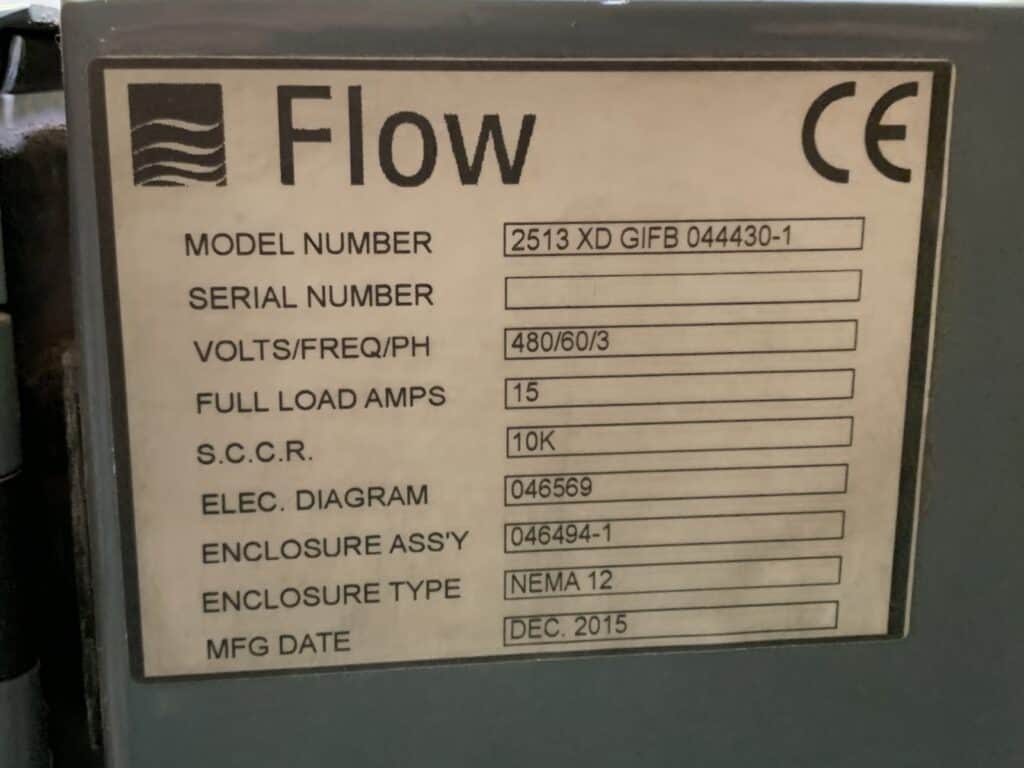 2015 Flow Mach 3 2513B XD