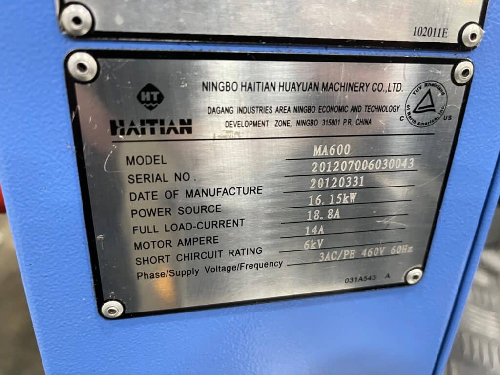 2012 Haitian MA600/150