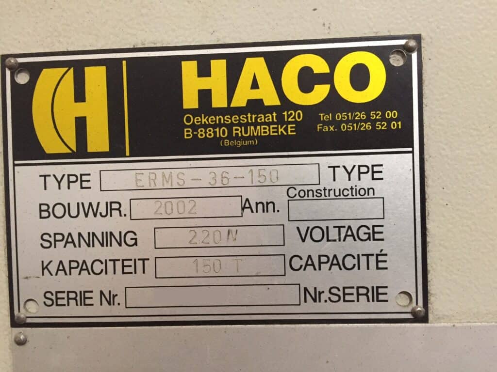 2002 Haco ERMS-36-150