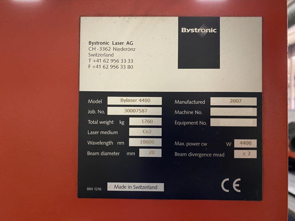 2007 Bystronic Bystar 3015