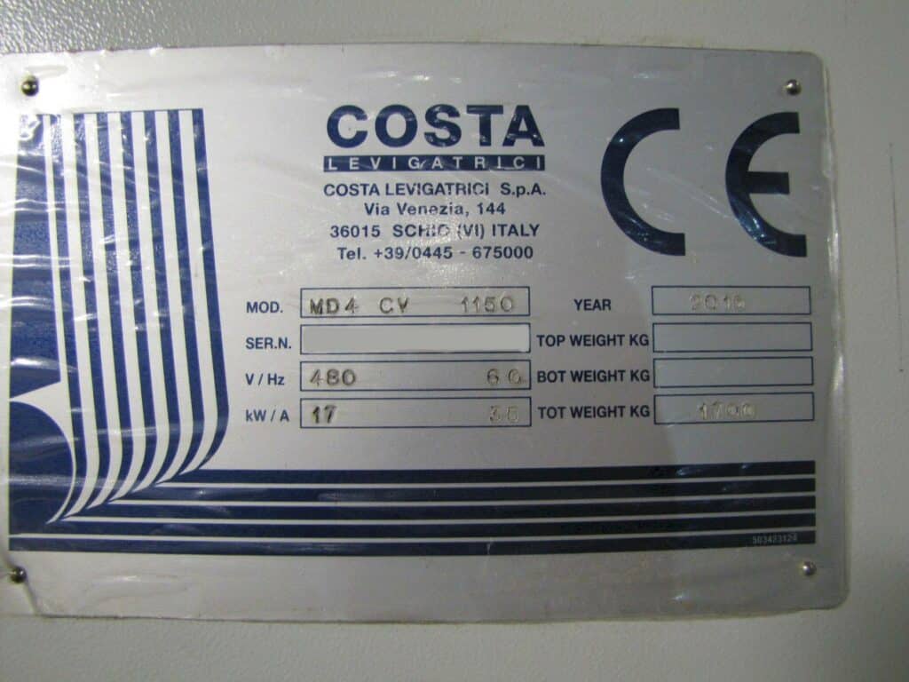 2015 Costa MD4-CV-1150