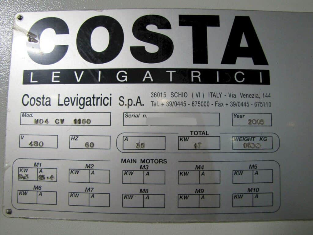 2015 Costa MD4-CV-1150
