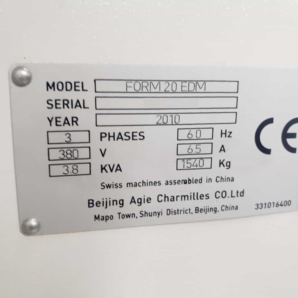 2010 Agie Charmilles Form 20