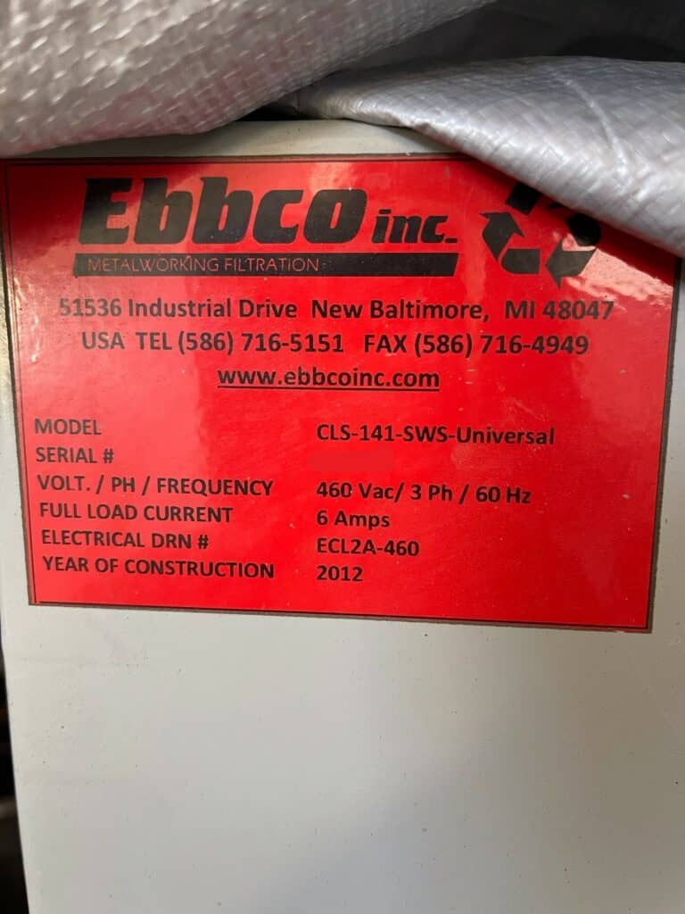 2013 Ebbco Closed Loop System