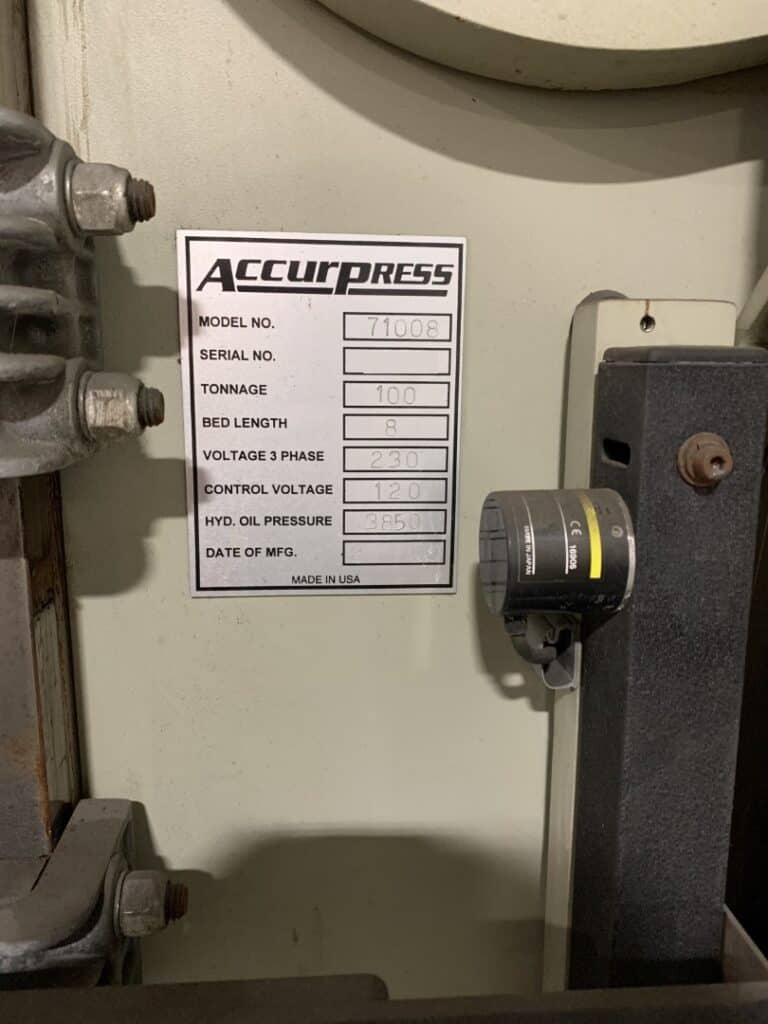 2006 Accurpress 71008