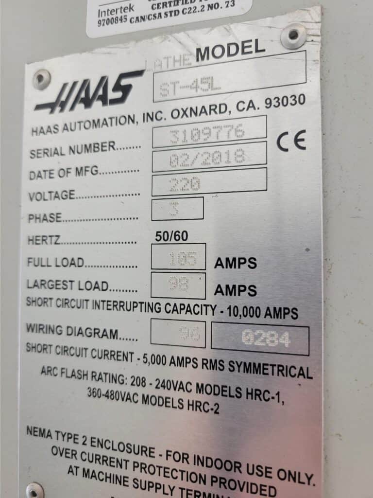 2018 Haas ST-45L