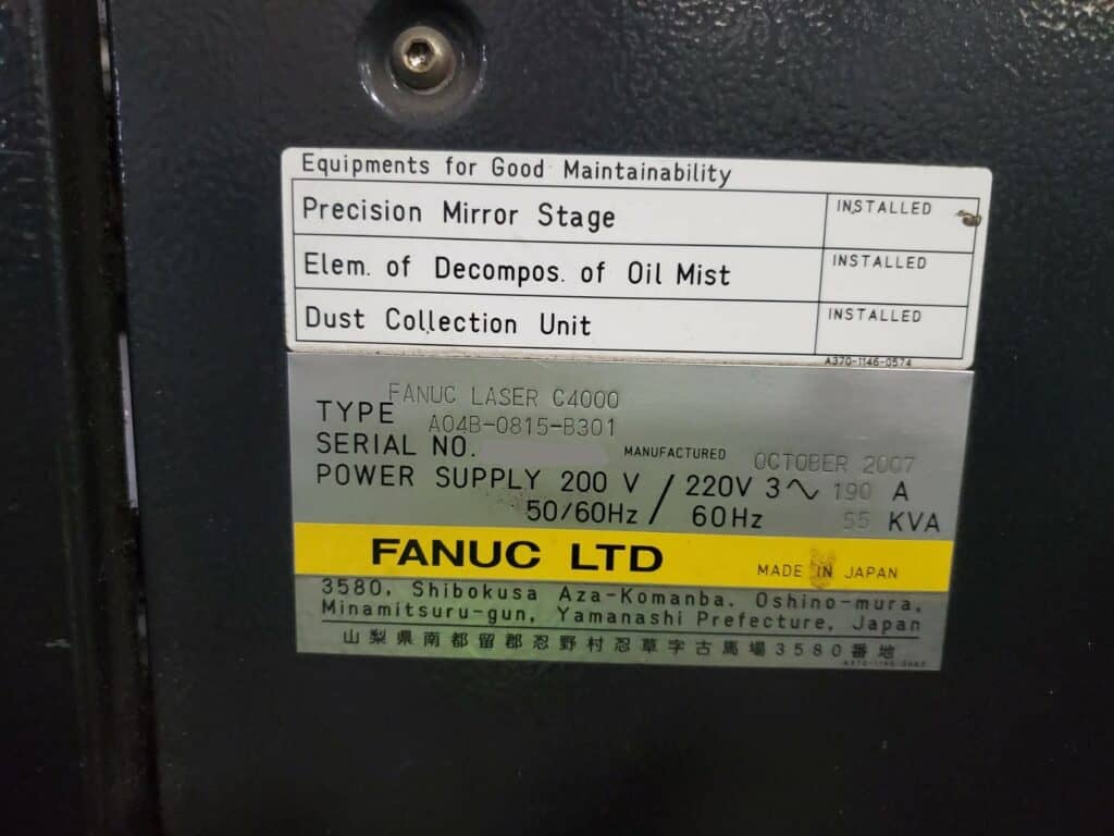 2007 Amada F03015