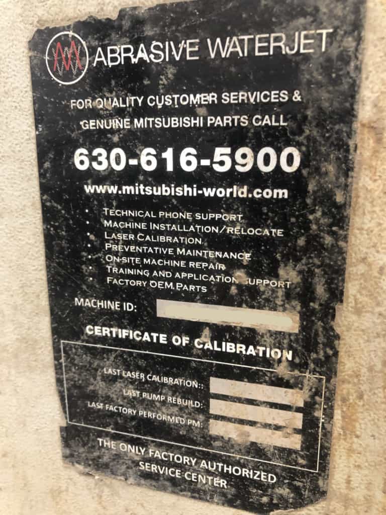 Used Mitsubishi M700 Waterjet Control For Sale
