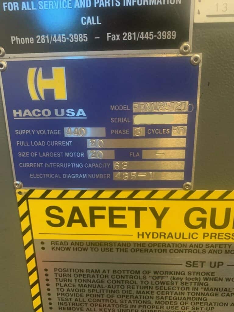 2017 Haco Pressmaster 1651210