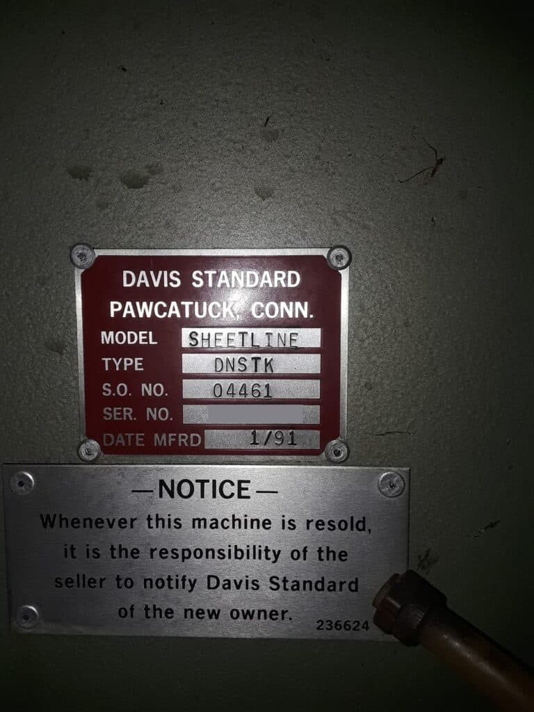 NRM / Davis Standard 44" Wide Sheetline