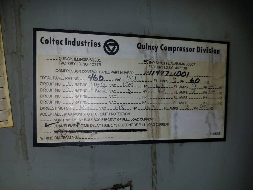 Quincy QMA125ATA31E Compressor, photo 10 of 11