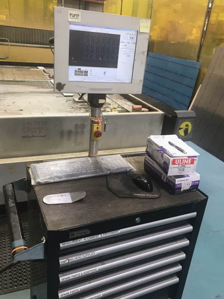 Used Flow Mach 2 2030c CNC Waterjet For Sale