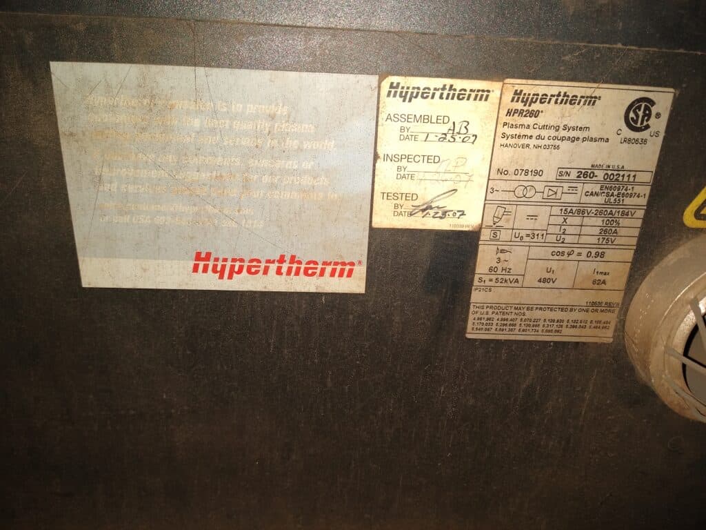 Used Retro Systems SH96-EBSD CNC Plasma Cutter For Sale