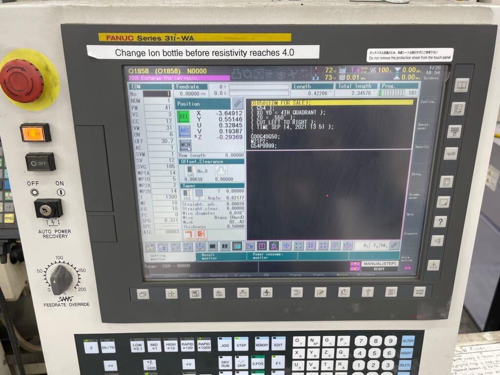 Used Fanuc a-01E EDM Wire For Sale