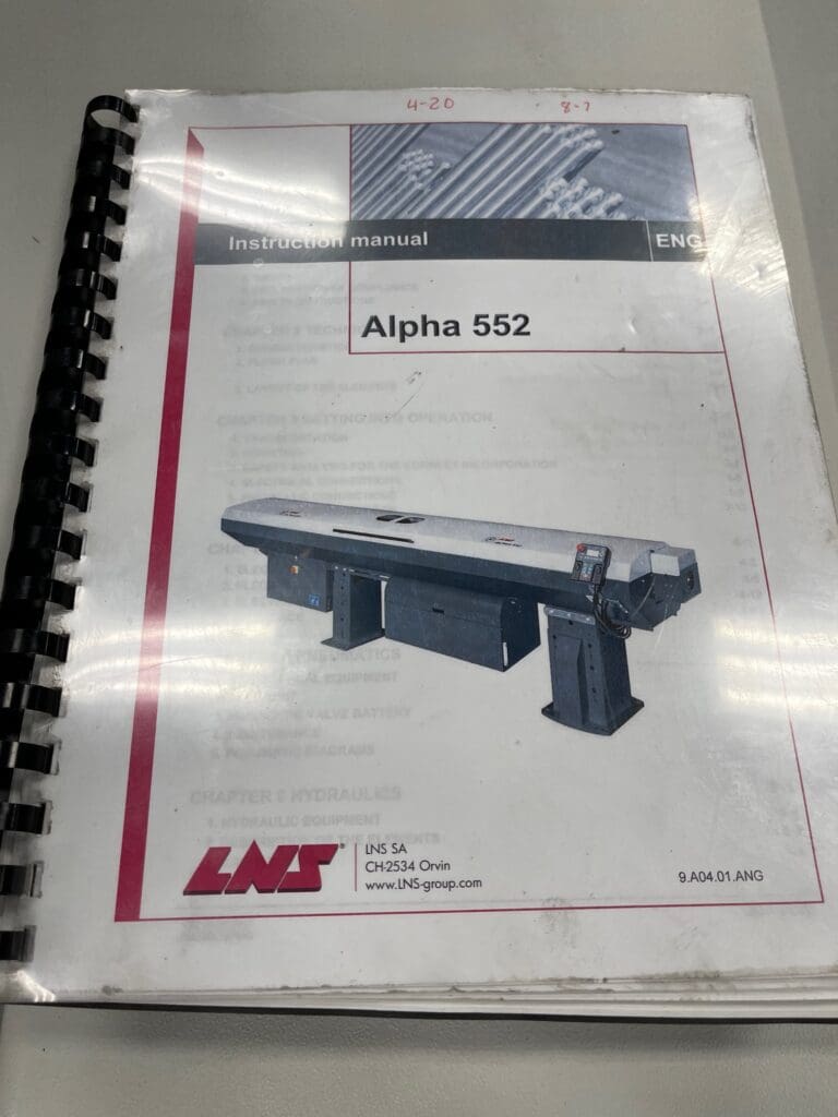 Used LNS Alpha 552 Bar Feeder For Sale
