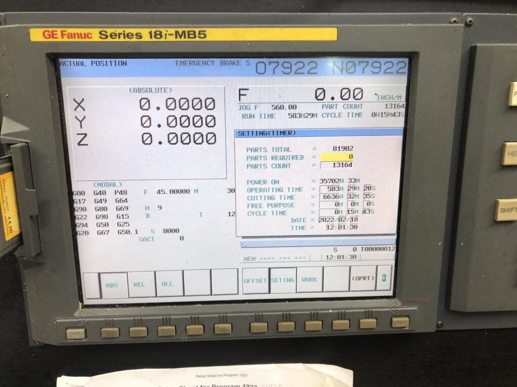 Used Fadal VMC 4020HT CNC Vertical Machining Center For Sale