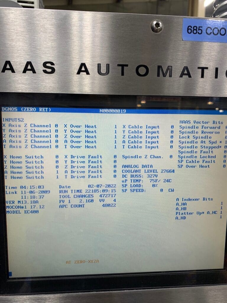 Used Haas EC-400 CNC Horizontal Machining Center For Sale