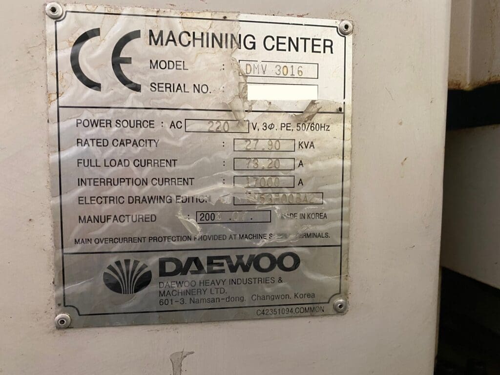 2004 Daewoo DMV 3016 – photo 8 of 8