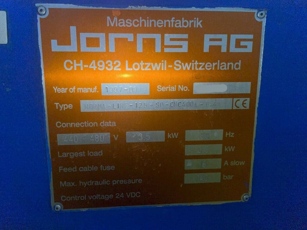 Used Jorns Norma-Line-125 Folding Machine For Sale