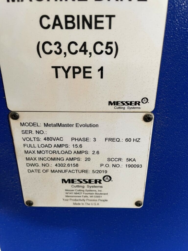 Used Messer Edgemax Plasma Cutter For Sale