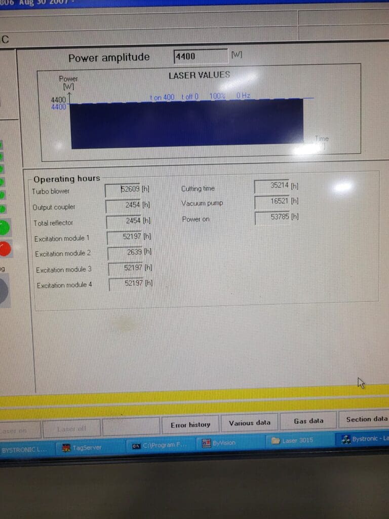 Used Bystronic Bystar 3015 CNC Laser For Sale