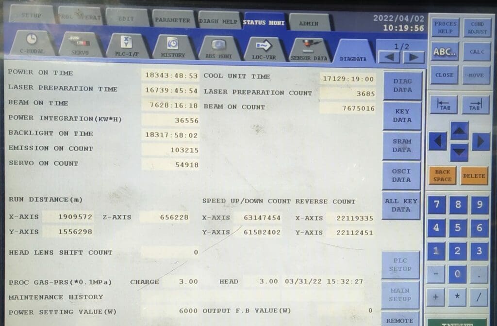 Used Mitsubishi ML3015 eX-F60 CNC Laser For Sale