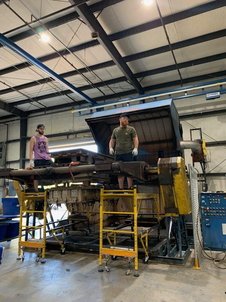 1998 FSP M100-PC Clamshell Rotational Molder For Sale