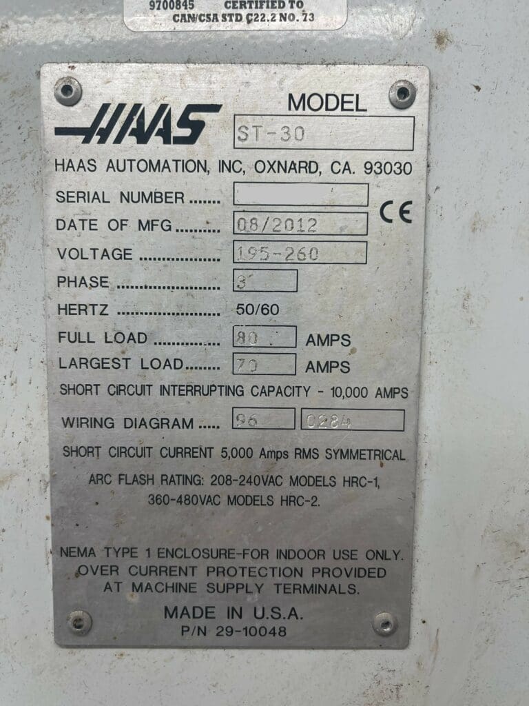 Used Haas ST-30 CNC Lathe For Sale