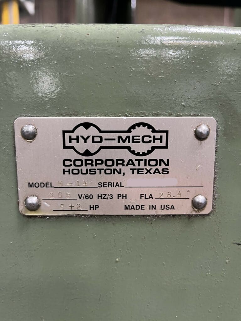 Used Hyd-Mech H-14 Saw For Sale