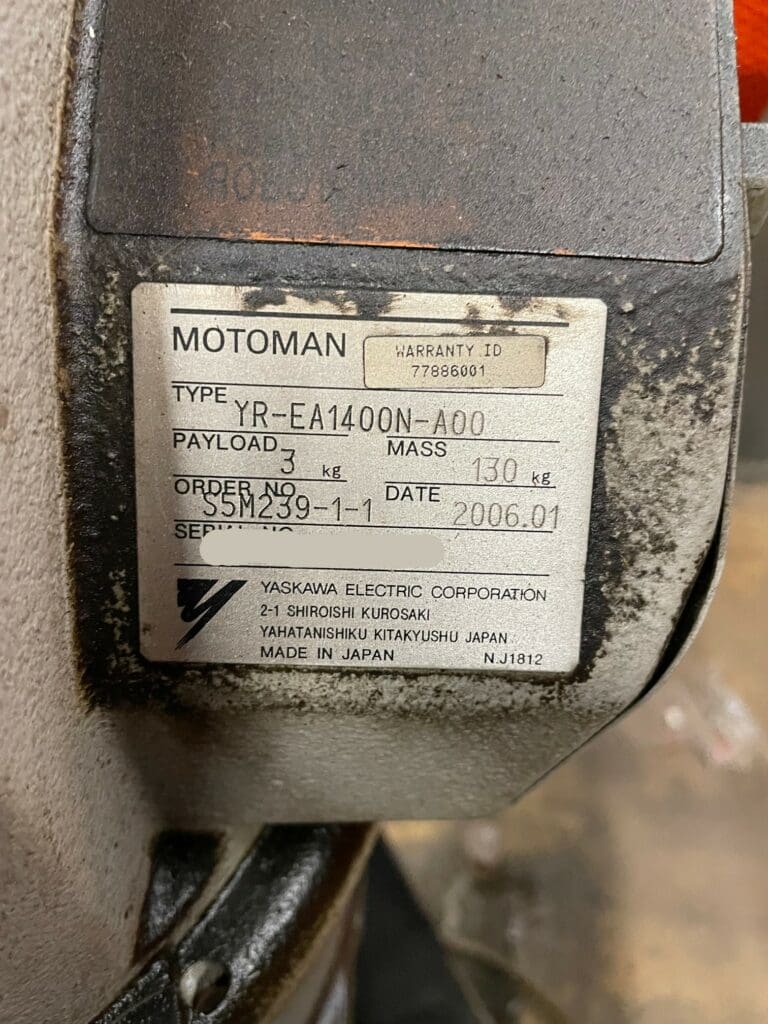 Used Motoman EA1400N Robotic Welder For Sale
