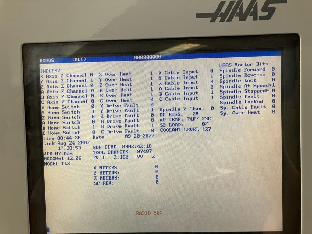 2006 Haas TL-2 CNC Lathe, photo 5 of 5