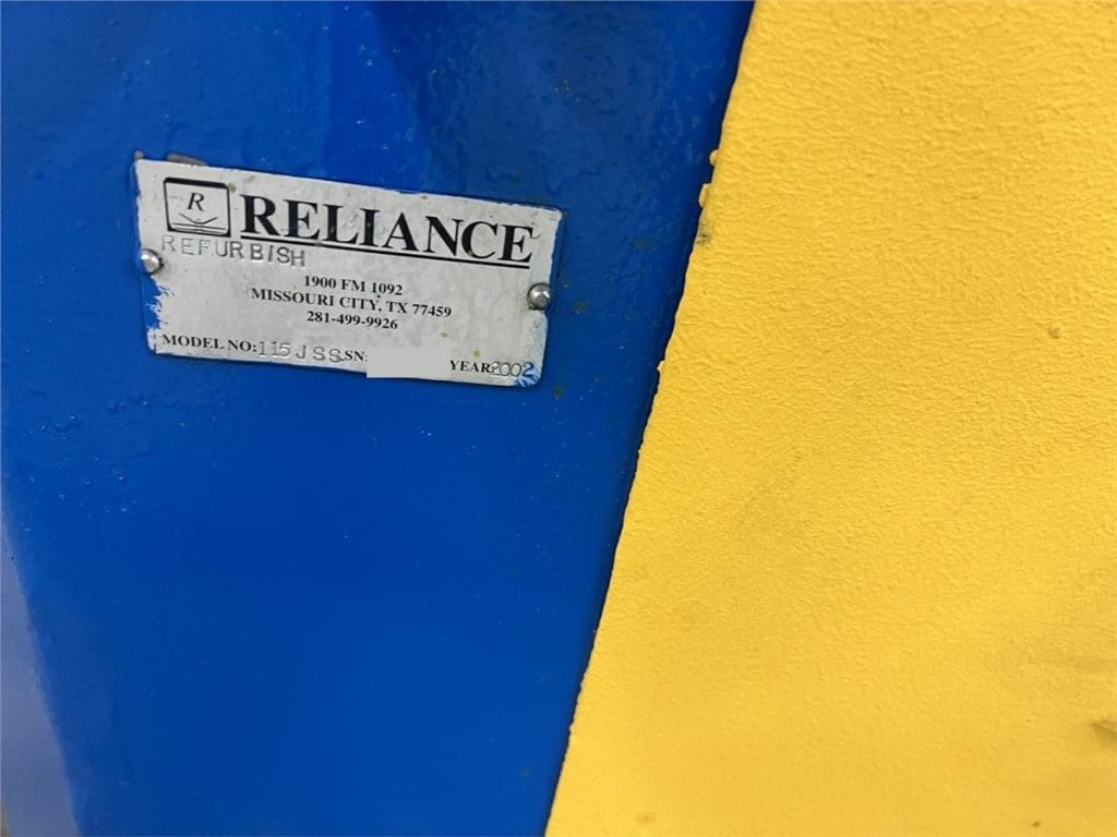 Used Reliance 115-JSS High Speed Mixer For Sale