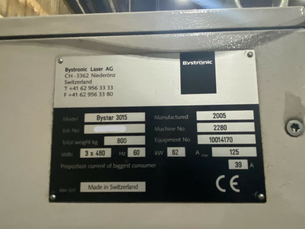 2005 Bystronic Bystar 3015 Laser, photo 11 of 11