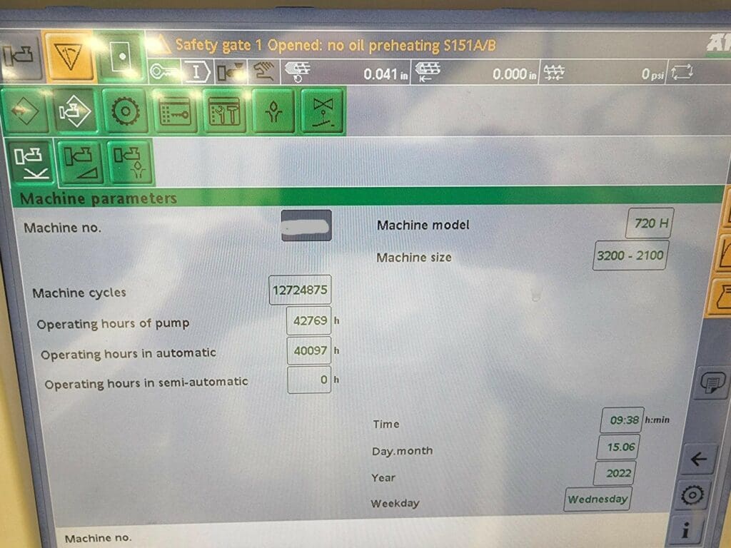 Used Arburg 720H 3200-2100 Injection Molding Machines for Sale