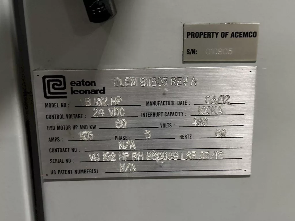 2012 Eaton Leonard VB152HP Tube/ Pipe Bender, photo 14 of 14