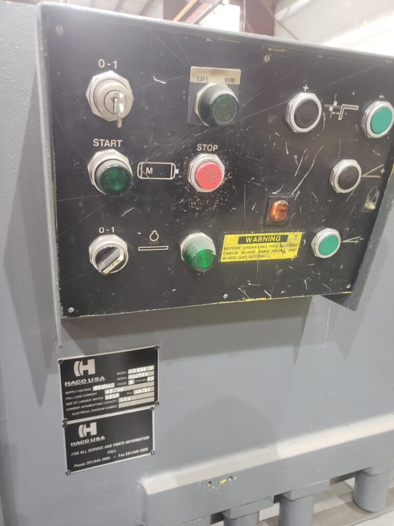 Used Haco HDE 2510 Shear For Sale