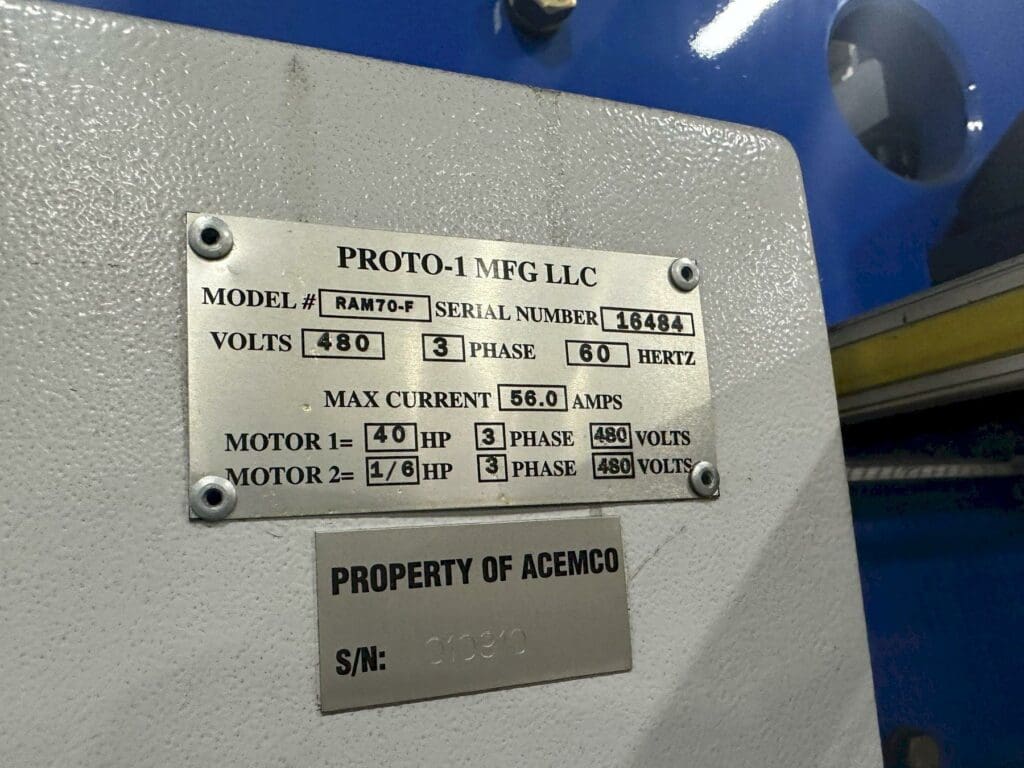 2012 Proto-1 RAM70-F Tube/ Pipe Bender, photo 11 of 11