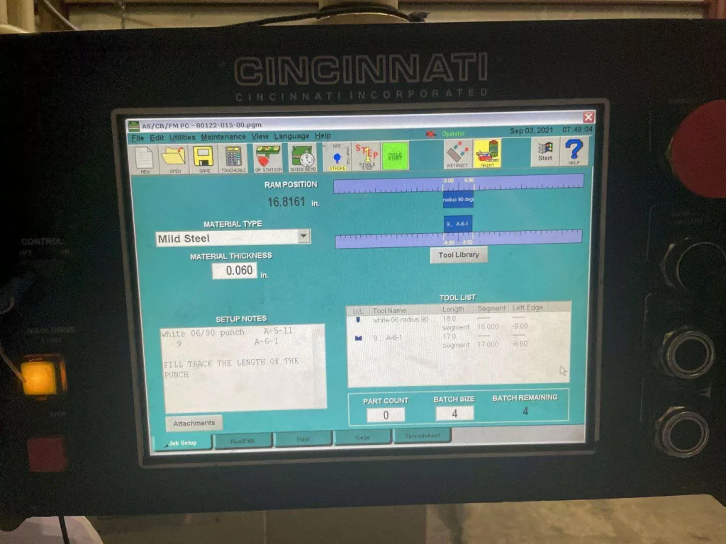 Used Cincinnati 175-FMII Press Brake For Sale