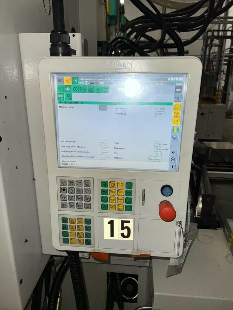 2015 Arburg 1500T 2000-800 Injection Molding Machine, photo 2 of 10