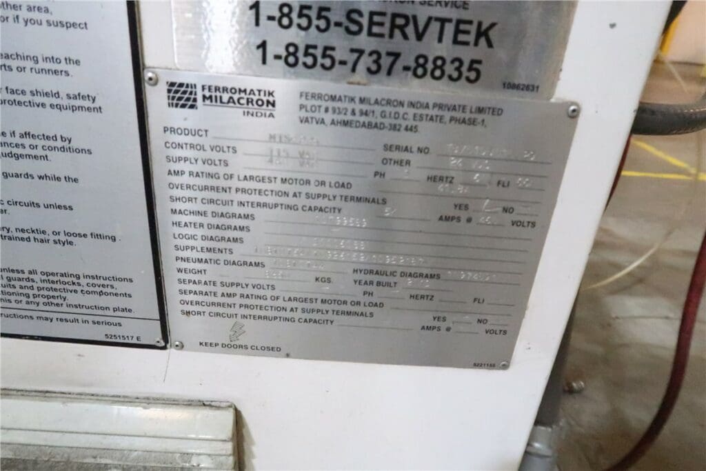 Used Cincinnati Milacron MTS-225 Injection Molding Machine for Sale