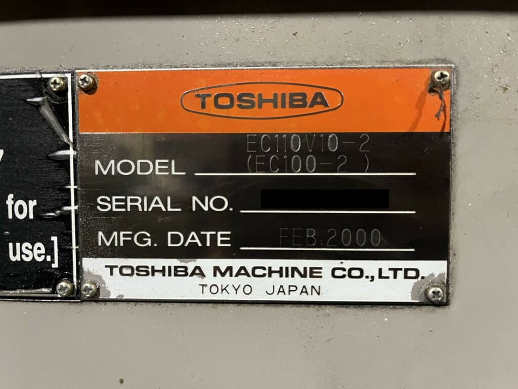 Used Toshiba EC110V10-2A Injection Molding Machine For Sale